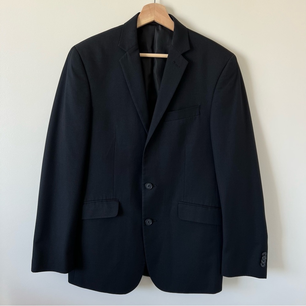 Kenneth Cole Reaction Men Black Blazer Jacket 38R